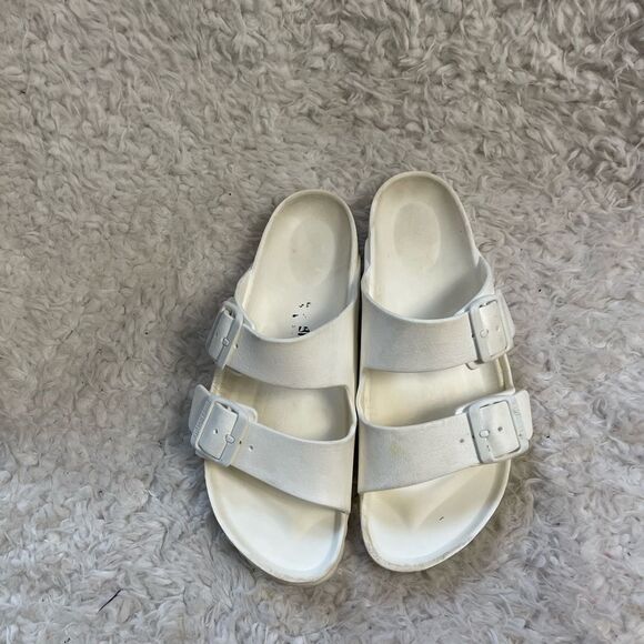 BIRKENSTOCK Arizona Womens WHITE Eva Slides Sandals EUR SZ38 - Picture 1 of 9